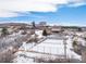 Private tennis court with snow covered surface at 1175 Ridge Oaks Dr, Castle Rock, CO 80104