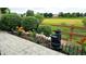 Landscaped backyard featuring a decorative water fountain and lush greenery, perfect for relaxation at 12164 Adams St, Thornton, CO 80241
