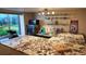 Features a granite countertop, ample storage, lighting, and a small fridge at 12164 Adams St, Thornton, CO 80241