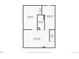 Basement floor plan with Gathering room, bedroom, laundry room, bathroom, and closet at 6914 E Briarwood Dr, Centennial, CO 80112