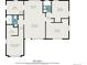 Detailed floor plan showcasing the layout of a 1025 sq ft home with labeled rooms and dimensions at 1534 Rosemary St, Denver, CO 80220