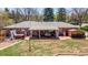 Aerial view of backyard with a brick patio and outdoor seating at 12375 W 19Th Pl, Lakewood, CO 80215