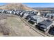 A neighborhood with mountain views. The houses feature fenced-in yards at 865 Oleander St, Castle Rock, CO 80109