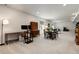 Large finished basement offers versatile spaces for work, study, dining, and relaxing, ideal for modern living at 865 Oleander St, Castle Rock, CO 80109