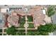 Aerial view of the building's layout with an enclosed courtyard, beautiful landscaping, and rooftop amenities at 1165 N Pennsylvania St # 3B, Denver, CO 80203