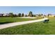 Well-maintained community basketball court is surrounded by green space and landscaping at 5319 Warrior St, Frederick, CO 80504