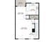 Floor plan showcasing a kitchen, bathroom, living room, dining area, foyer, and balcony at 19246 E Idaho Pl # 102, Aurora, CO 80017