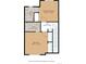 Floor plan displaying primary bedroom, bedroom, hall and two bathrooms at 19246 E Idaho Pl # 102, Aurora, CO 80017