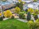 Aerial perspective of Cesar Chavez Park, showing its location within a neighborhood at 4455 Tennyson St, Denver, CO 80212