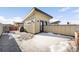 Private rooftop deck with checkered tile and partial snow cover at 4455 Tennyson St, Denver, CO 80212