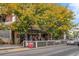 Outdoor patio seating area at a local restaurant, located near a residential area at 4455 Tennyson St, Denver, CO 80212