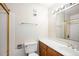 Bathroom with ample counter space, large mirror, and classic fixtures at 1625 Larimer St # 605, Denver, CO 80202