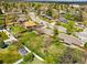 An aerial view of the single-Gathering home with a well-maintained lawn in a desirable neighborhood at 7751 S Race St, Centennial, CO 80122