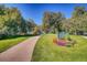 Scenic Jefferson Park entrance, featuring lush green spaces, walking paths, and vibrant flower beds for community enjoyment at 2240 N Clay St # 406, Denver, CO 80211