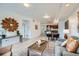 Open-concept living area showcasing modern design, seamlessly connecting to dining and kitchen spaces at 2240 N Clay St # 406, Denver, CO 80211