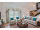 Staged living room features modern furniture, large windows, and bright, neutral colors at 3777 S Walden St, Aurora, CO 80013