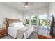 Cozy bedroom featuring natural light, neutral tones, and a mix of textures for a serene space at 5735 Boston St, Denver, CO 80238