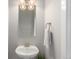 Bright half-bathroom with modern sink, contemporary mirror, and neutral tones at 5735 Boston St, Denver, CO 80238