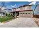 Charming two-story home with brick and siding, a covered front porch, and a well-manicured lawn at 4907 Fenwood Dr, Highlands Ranch, CO 80130