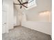 Bright living room featuring high ceilings, neutral paint, and carpet at 16366 E Fremont Ave # 11, Aurora, CO 80016