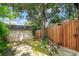 Backyard with garage and privacy fence at 3055 N Albion St, Denver, CO 80207