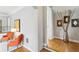 Bright entryway featuring hardwood floors and access to living area at 3055 N Albion St, Denver, CO 80207