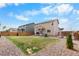 Large fenced backyard featuring a patio, gazebo, lush grass, and gravel accents at 14836 Jersey Dr, Mead, CO 80542