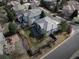 Beautiful home from an aerial view showcasing the backyard, patio, and surrounding neighborhood at 9445 Aspen Hill Cir, Lone Tree, CO 80124