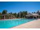 Beautiful community pool surrounded by lush greenery, offering a serene and refreshing recreational space at 9445 Aspen Hill Cir, Lone Tree, CO 80124