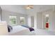 Bedroom featuring neutral paint, plush carpeting and access to the en-suite bathroom and closet at 9758 Laredo St # 22D, Commerce City, CO 80022