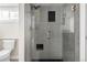 Finished bathroom features a tiled shower with glass doors and a dual shower head at 2676 S Lincoln St, Denver, CO 80210