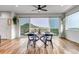 Dining area with mountain views, complemented by stylish decor and natural light at 265 Upper Glenway, Palmer Lake, CO 80133