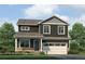 Charming two-story home with an attached two-car garage, stone accents and landscaped front yard at 9920 Biscay St, Commerce City, CO 80022