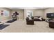 Finished basement with a home gym, comfortable seating, and carpeted flooring, great for entertaining at 2776 Badlands Ct, Castle Rock, CO 80109
