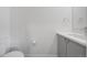 Minimalist bathroom design with sleek gray vanity, modern fixtures, and neutral color scheme at 3050 Wilson Ct # 1, Denver, CO 80205