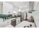 Well-lit kitchen featuring stainless steel refrigerator and sleek white countertops at 2230 Niagara St, Denver, CO 80207