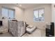 Cozy bedroom with neutral walls, carpeted floors, and two windows providing natural light at 17203 Birds Foot Ave, Parker, CO 80134