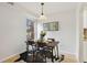 Dining room featuring modern table set near the window at 8060 Niwot Rd # 38, Niwot, CO 80503