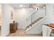 Finished basement with staircase and built-in storage at 1217 E 26Th Ave, Denver, CO 80205