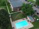 Aerial view of a community pool and green space, perfect for relaxation and outdoor enjoyment at 9650 Huron St # 3, Thornton, CO 80260