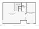Floor plan of the basement including finished and unfinished areas, stairs, bathroom, and closet at 2238 S Nome Ct, Aurora, CO 80014
