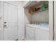 Laundry room with white washer and dryer, shelving for storage at 3795 W 104Th Dr # E, Westminster, CO 80031