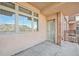 Private balcony with a view through large windows at 2700 E Cherry Creek South Dr # 216, Denver, CO 80209