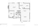 First floor layout featuring a kitchen, living room, dining room, and bedroom at 9846 Spring Hill Ln, Highlands Ranch, CO 80129