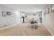 Basement area featuring a dining area, and kitchenette against neutral walls and plush carpeting at 1488 Baguette Dr, Castle Rock, CO 80108