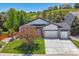 Charming single-Gathering home with a well-manicured lawn, beautiful tree, and three-car garage at 1488 Baguette Dr, Castle Rock, CO 80108