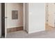 Hallway featuring modern paint, contemporary doors and carpet at 485 Interlocken Blvd # 102, Broomfield, CO 80021