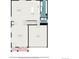 Main floor plan featuring a kitchen, dining area, living room, and garage at 1963 Hogan Ct, Castle Rock, CO 80109
