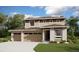 Charming two-story home featuring a three-car garage and stone and siding exterior accents at 24717 E 40Th Ave, Aurora, CO 80019