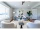 Bright and airy living room features hardwood floors, large windows, a stylish sofa, and modern decor for comfortable living at 3461 S Ivy Way, Denver, CO 80222